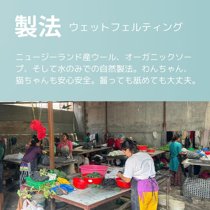 LAMAKENO オリジナル フェルト生地のペットハウス サボテン 自然製法 ハンドメイド ウール100%