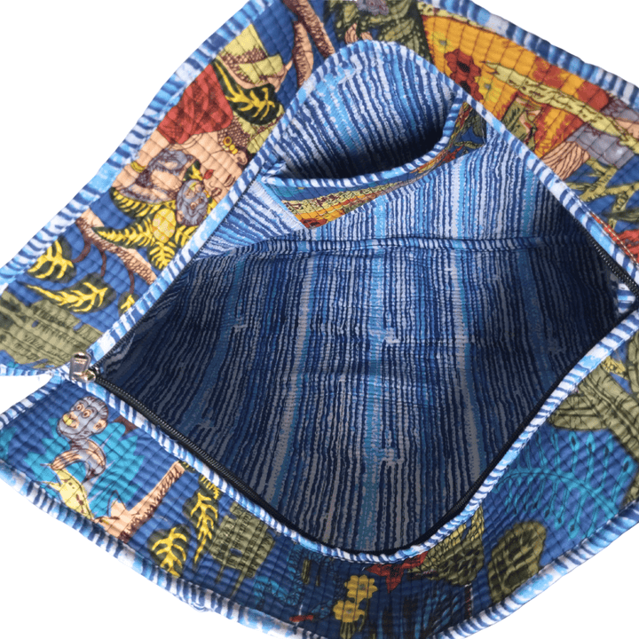 インド産 キルト大容量トート ハンドメイド