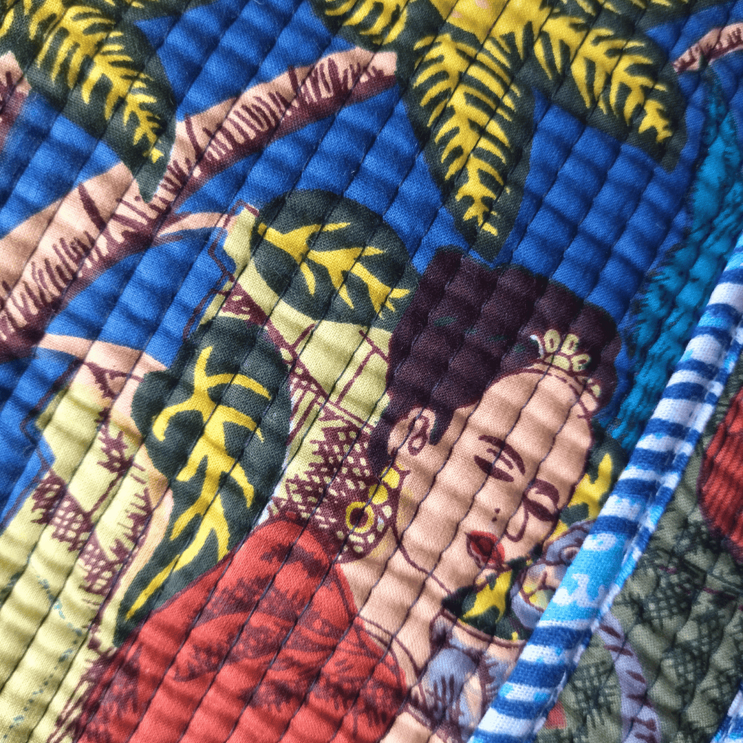 インド産 キルト大容量トート ハンドメイド